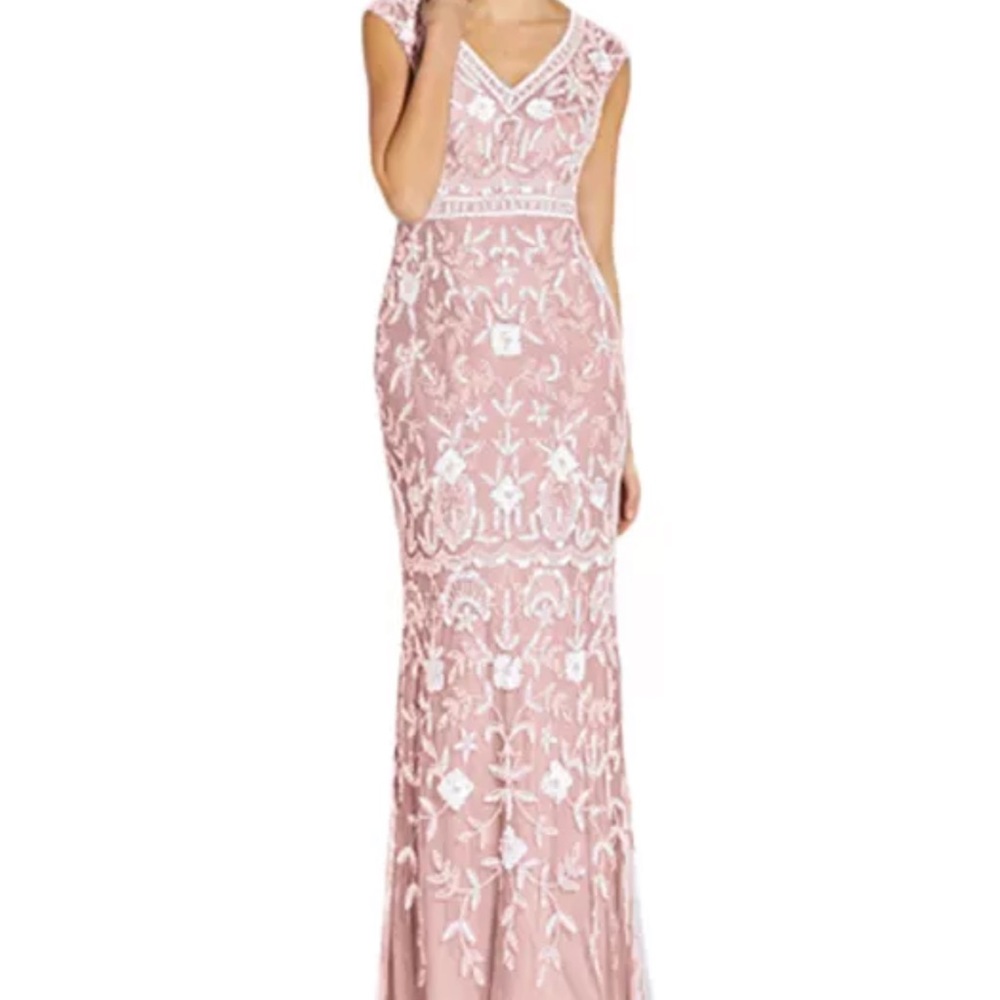 NWT Adriana papell beaded mermaid gown